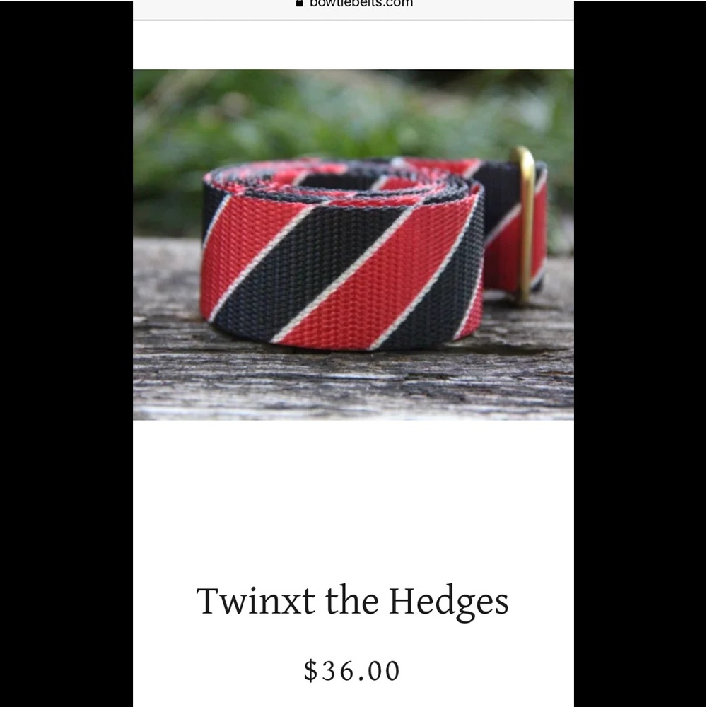 Bow tie belts Twinxt the hedges belt. NWT. Back ordered at company.